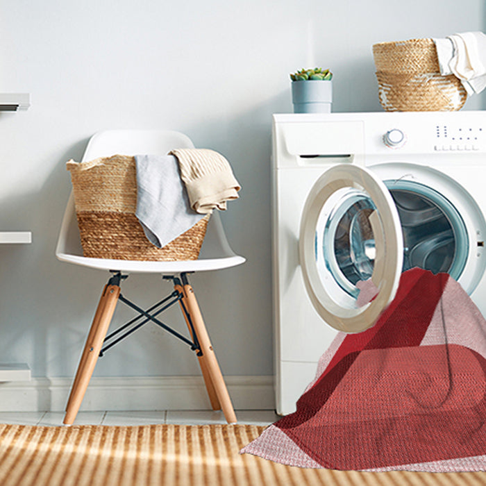 Machine Washable Transitional Pastel Pink Rug in a Washing Machine, wshpat2118rd