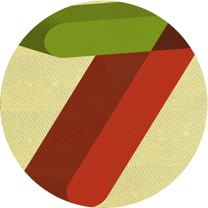 Square Patterned Mahogany Brown Rug, pat2118yw