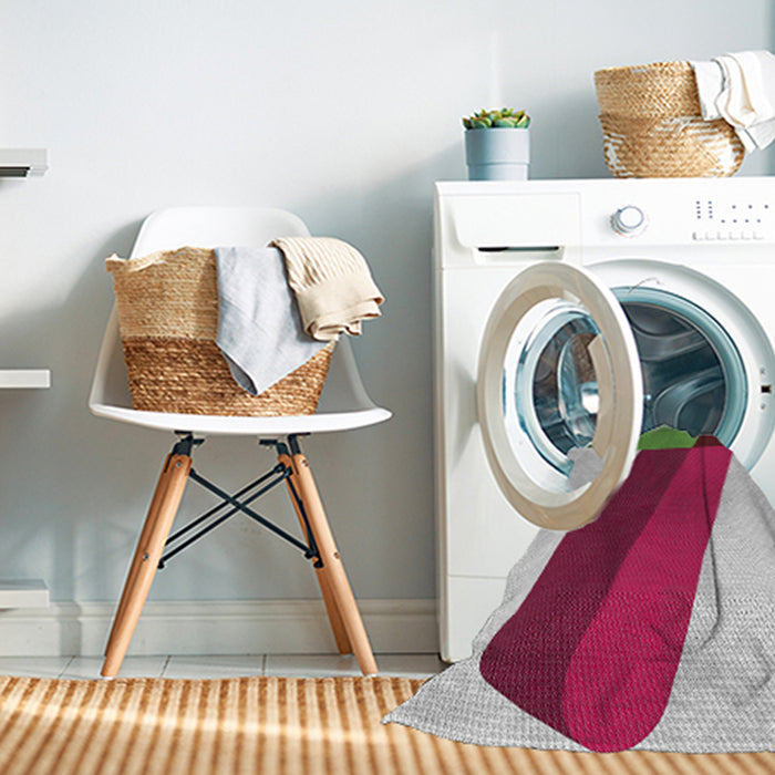 Machine Washable Transitional Bright Maroon Red Rug in a Washing Machine, wshpat2118