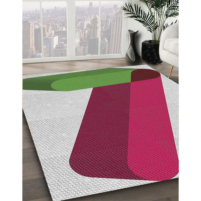 Machine Washable Transitional Bright Maroon Red Rug in a Family Room, wshpat2118