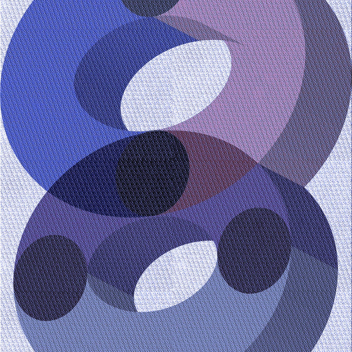 Patterned Deep Periwinkle Purple Rug, pat2119blu