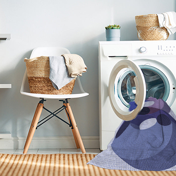 Machine Washable Transitional Deep Periwinkle Purple Rug in a Washing Machine, wshpat2119blu