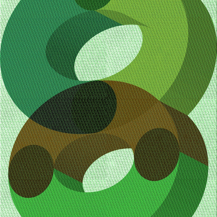 Patterned Green Rug, pat2119grn