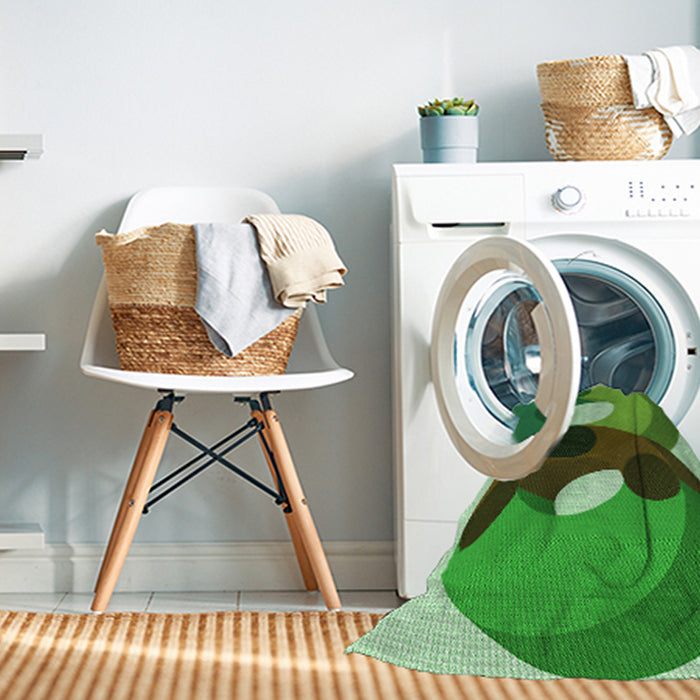 Machine Washable Transitional Green Rug in a Washing Machine, wshpat2119grn