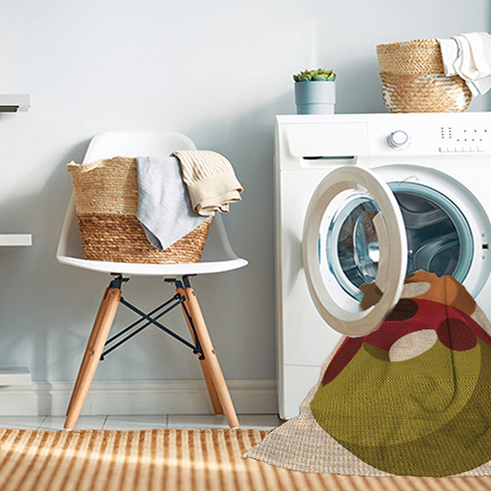 Machine Washable Transitional Brown Sand Brown Rug in a Washing Machine, wshpat2119org