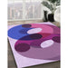 Machine Washable Transitional Dark Magenta Purple Rug in a Family Room, wshpat2119pur