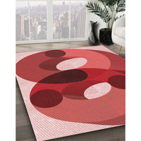 Patterned Red Rug, pat2119rd