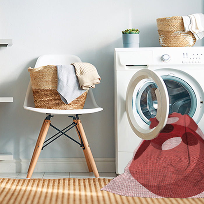 Machine Washable Transitional Red Rug in a Washing Machine, wshpat2119rd
