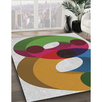 Patterned Green Novelty Rug, pat2119