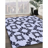 Patterned Lavender Blue Rug, pat212blu