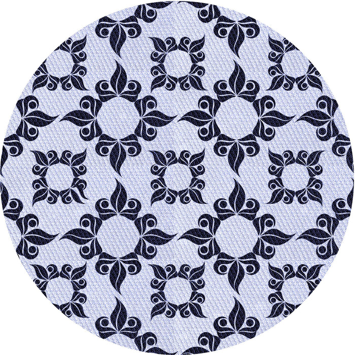 Square Patterned Lavender Blue Rug, pat212blu