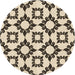 Square Patterned Vanilla Gold Rug, pat212brn