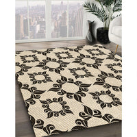 Patterned Vanilla Gold Rug, pat212brn