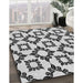 Machine Washable Transitional Platinum Gray Rug in a Family Room, wshpat212gry