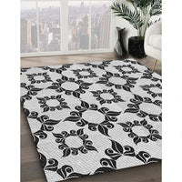 Patterned Platinum Gray Rug, pat212gry