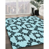 Patterned Blue Rug, pat212lblu