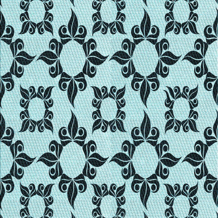 Machine Washable Transitional Blue Rug, wshpat212lblu