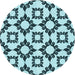 Square Patterned Blue Rug, pat212lblu