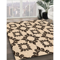 Patterned Golden Blonde Gold Rug, pat212org