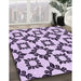 Machine Washable Transitional Purple Rug in a Family Room, wshpat212pur