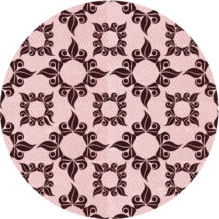 Square Patterned Brown Red Rug, pat212rd