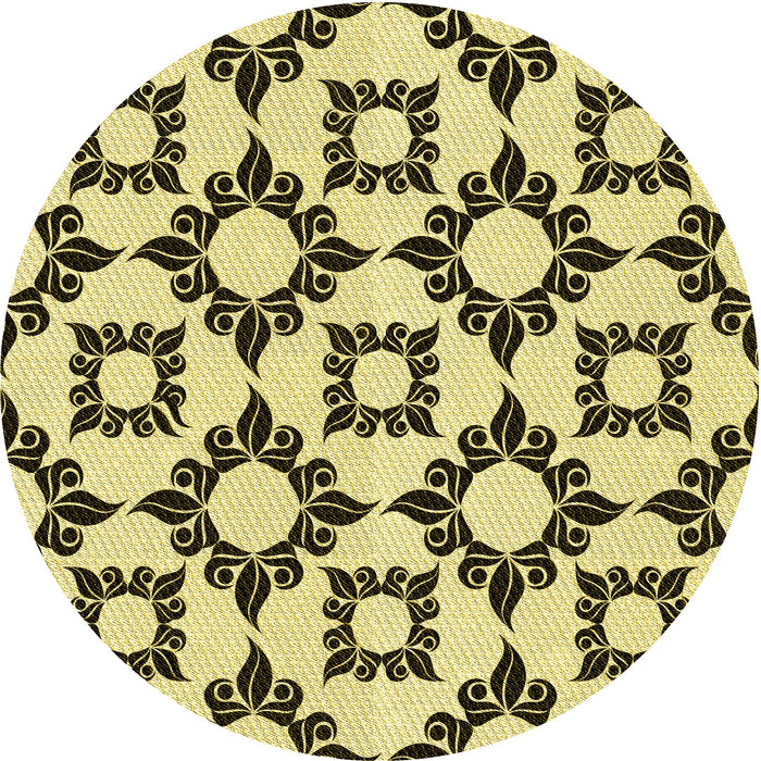 Square Patterned Mustard Yellow Rug, pat212yw