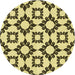 Square Patterned Mustard Yellow Rug, pat212yw