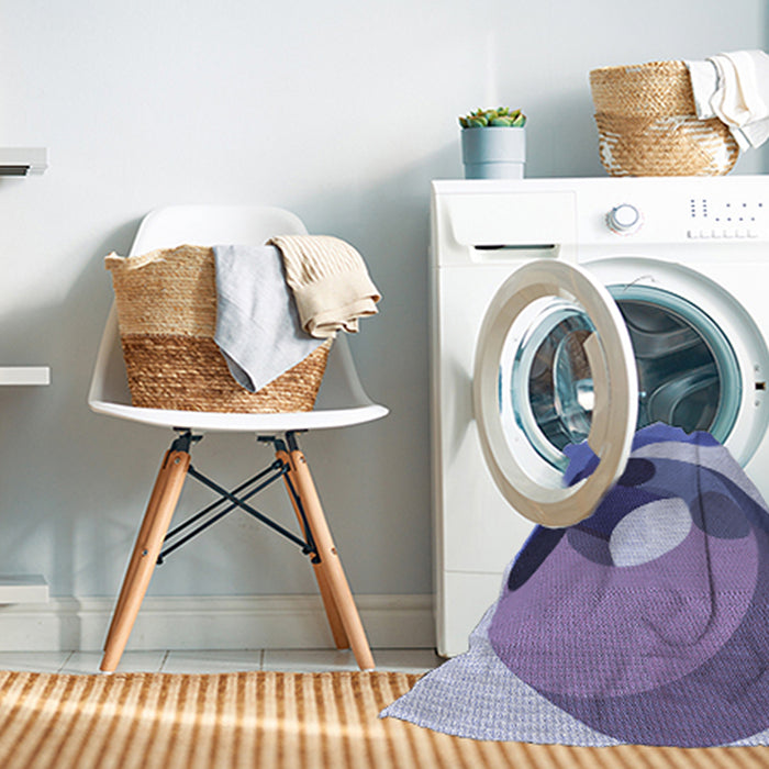 Machine Washable Transitional Deep Periwinkle Purple Rug in a Washing Machine, wshpat2120blu