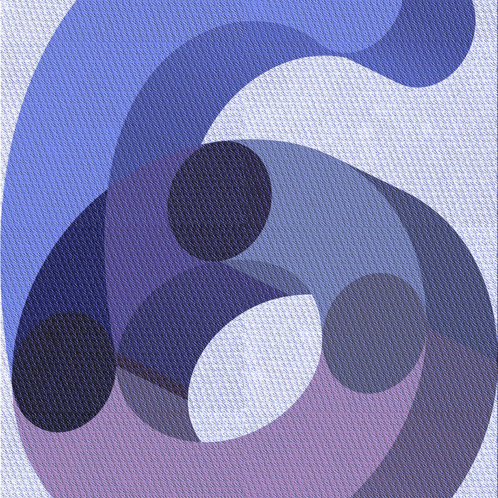 Patterned Deep Periwinkle Purple Rug, pat2120blu