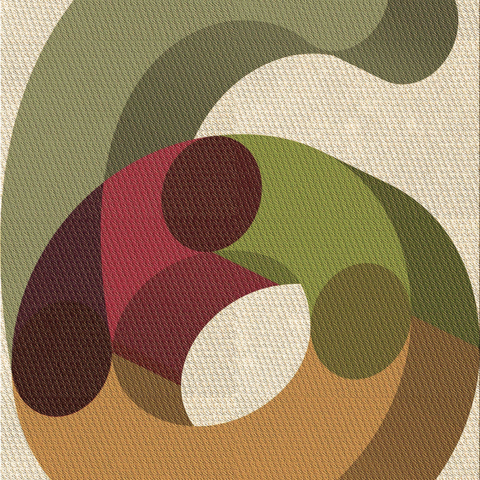 Patterned Saddle Brown Rug, pat2120brn