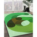 Machine Washable Transitional Green Rug in a Family Room, wshpat2120grn