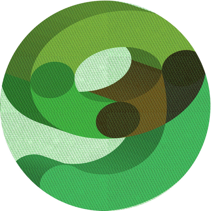 Square Patterned Green Rug, pat2120grn