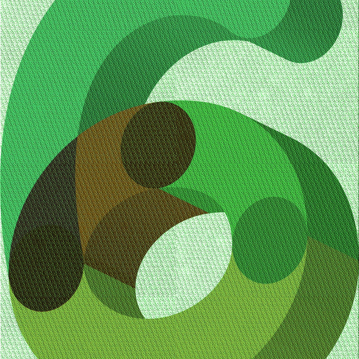 Patterned Green Rug, pat2120grn