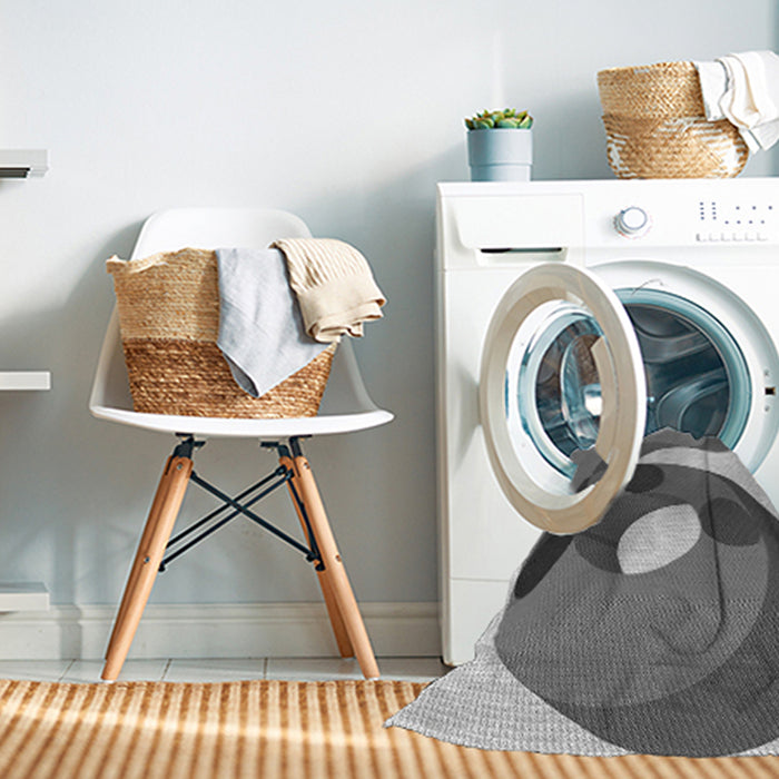 Machine Washable Transitional Cloud Gray Rug in a Washing Machine, wshpat2120gry