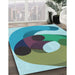 Machine Washable Transitional Deep-Sea Green Rug in a Family Room, wshpat2120lblu