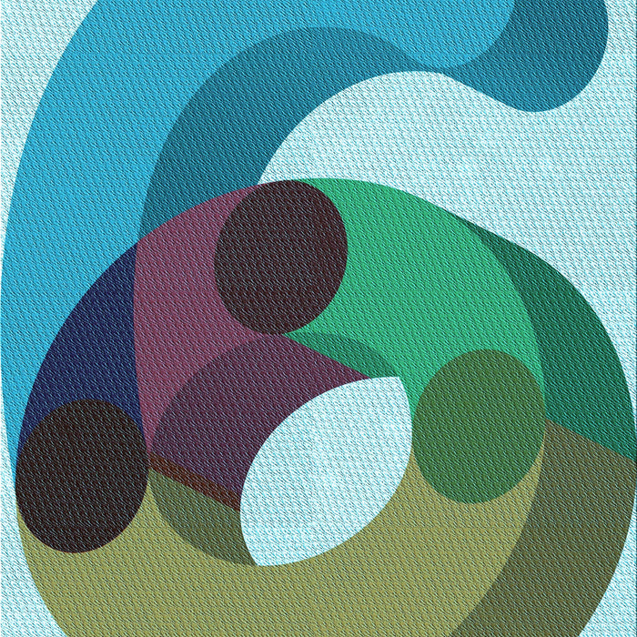 Patterned Deep-Sea Green Rug, pat2120lblu