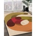Patterned Yellow Orange Rug in Family Room, pat2120org