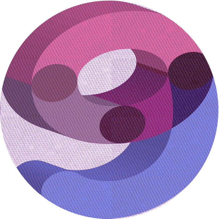 Square Patterned Bright Lilac Purple Rug, pat2120pur