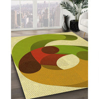 Patterned Metallic Gold Rug, pat2120yw