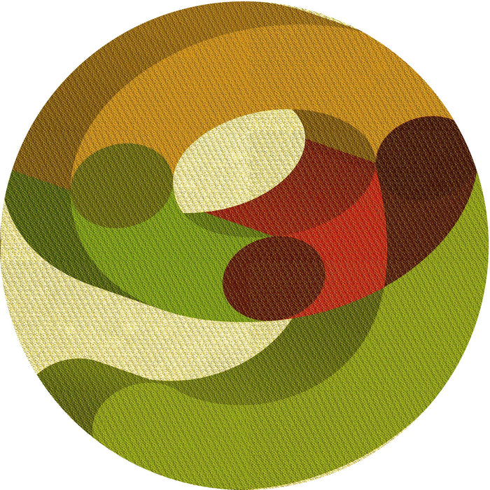 Square Patterned Metallic Gold Rug, pat2120yw