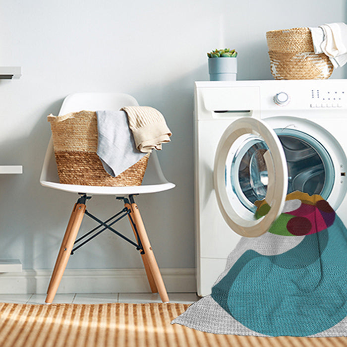 Machine Washable Transitional Sepia Brown Rug in a Washing Machine, wshpat2120