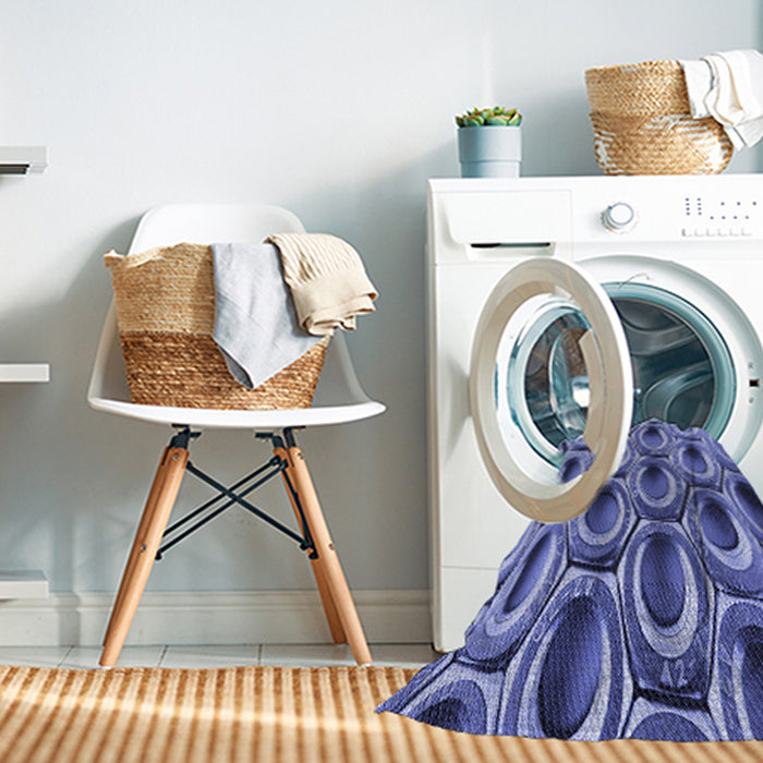 Machine Washable Transitional Denim Blue Rug in a Washing Machine, wshpat2121blu