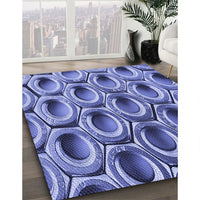 Patterned Denim Blue Rug, pat2121blu