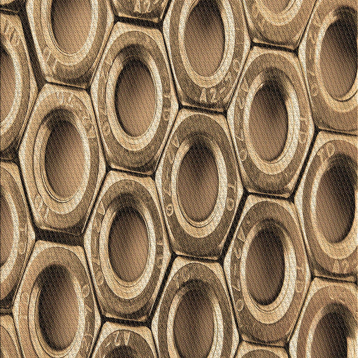 Patterned Brown Sand Brown Rug, pat2121brn