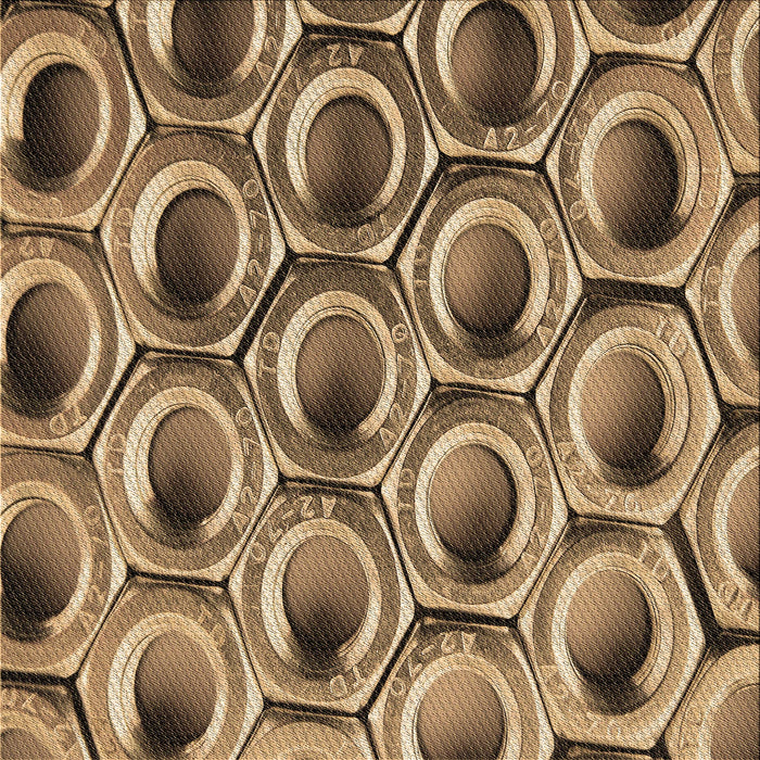 Round Patterned Brown Sand Brown Rug, pat2121brn