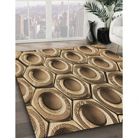 Patterned Brown Sand Brown Rug, pat2121brn