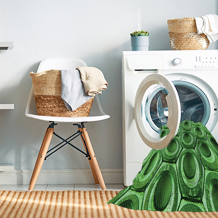 Machine Washable Transitional Green Rug in a Washing Machine, wshpat2121grn