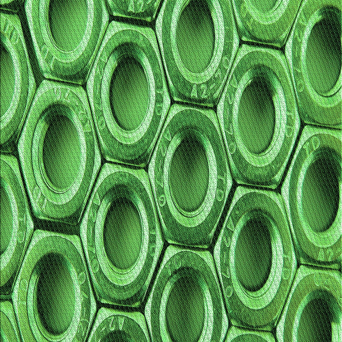 Patterned Green Rug, pat2121grn