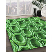 Patterned Green Rug, pat2121grn