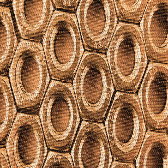 Machine Washable Transitional Saddle Brown Rug, wshpat2121org